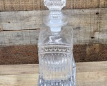 Vintage Whiskey Decanter - 9¾” Clear Ribbed With Flared Bottom, Matching... - £22.88 GBP