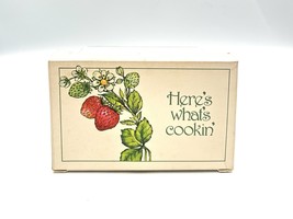 Vtg HERE&#39;S WHAT&#39;S COOKING 30 Double Blank Unused Strawberry Recipe Cards... - $13.86