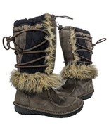 Sorel Sedna Womens Size 7 Brown Boots Shearling Lined Thinsulate 13&quot; Tall - £58.96 GBP
