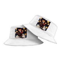 Ginger Cat Bucket Hat - Cute Hat - Printed Bucket Hat - White, S/M - £27.36 GBP