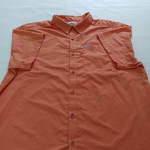 Columbia Sportswear XM0692 Men's Orange Button Up Shirt PFG Short Sleeve Size XL image 11