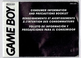 Nintendo Gameboy Consumer Information and Precaution Booklet Manual Only - $24.27