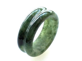 Magic Natural Green Jade Twin Magic Ring Lucky &amp; Charming Powerful Rare ... - £23.59 GBP