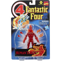 Marvel Comics Fantastic Four HUMAN TORCH Retro Series Action Figure Hasbro NEW - £16.24 GBP