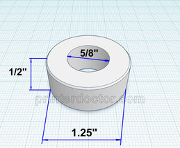 Reducing Nylon Bushing Adapter 1-1/4&quot; to 5/8&quot; for 1/2&quot; thick Bench Grind... - $5.82