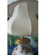 MIDCENTURY TABLE LAMP TRANSFER ROSES BUTTERFLIES ON GLASS SUPERB! 27&quot; TO... - $4,704.19 MXN