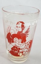 Vintage LIBBY Nursery Rhyme Drinking Glass Tumbler Red Elephants &amp; Red Birds - £5.42 GBP