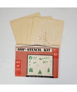 Vintage Snow Stencil Kit Christmas Window Decorations Santa Snowman Nati... - £8.59 GBP