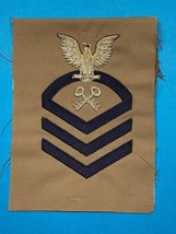 United States Navy, U.S.N. Chief, Storekeeper, Bullion, Khaki, Rating Badge - £23.33 GBP