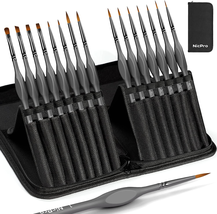 Nicpro 15 Pack Miniature Painting Set, Fine Detail Paint Brushes for Models, Acr - £26.65 GBP