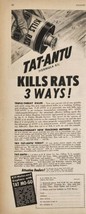 1947 Print Ad Tat-Antu Triple Threat Rat Killer O.E. Linck Clifton,New Jersey - £12.21 GBP