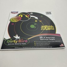 8 Dirty Bird 8&quot; Multi-Color Splattering Bullseye Targets Birchwood Casey - £8.91 GBP