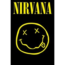 Nirvana Smiley Face Alternative Grunge Rock Music Large Poster Print (24&quot; x 36&quot;) - £10.66 GBP