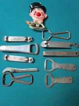Collection Of Vintage 11 Bottle Openers Advertising - £99.76 GBP
