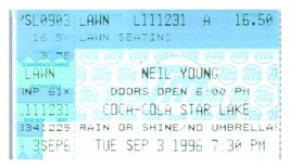 Neil Jeune Concert Ticket Stub Septembre 3 1996 Pittsburgh Pennsylvania - £32.65 GBP