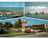 Marina Beach Motel Multiview Santa Barbara California CA UNP Chrome Post... - £3.11 GBP