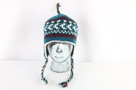 Vintage Streetwear Fleece Lined Wool Knit Tassel Winter Beanie Hat Cap W... - £27.05 GBP