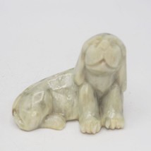 Dog Figurine Light Green Jade Carved - £19.70 GBP