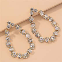 Crystal &amp; Cubic Zirconia 18K Gold-Plated Teardrop Earrings - £11.92 GBP