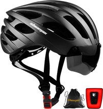 Shinmax Bike Helmet With Detachable Magnetic Goggles And Usb Rechargeable Light. - £41.49 GBP