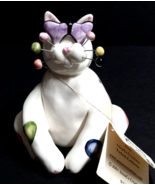 Annaco Creations Lacombe Cat w/ Purple Heart Glasses Whimsiclay Figurine... - £23.42 GBP