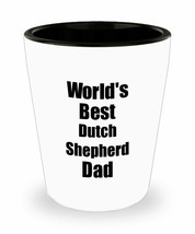 Dutch Shepherd Dad Shot Glass Worlds Best Dog Lover Funny Gift For Pet Owner Liq - £9.59 GBP