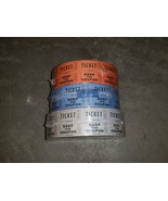 3 rolls Raffle Tickets Roll 50/50 Double Stub Split the Pot Carnival Fun... - $24.99