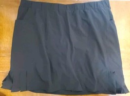 Chicos Zenergy Black Skort Skirt Pleated Stretch Athletic Athleisure Size 3/ XL  - $13.98