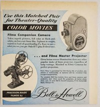 1949 Print Ad Bell & Howell Filmo Color Movie Camera & Projector Chicago,IL - $10.87