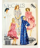 McCall 2827 Misses Vintage Nightgown Robe and Jacket Sewing Pattern Size... - $11.76