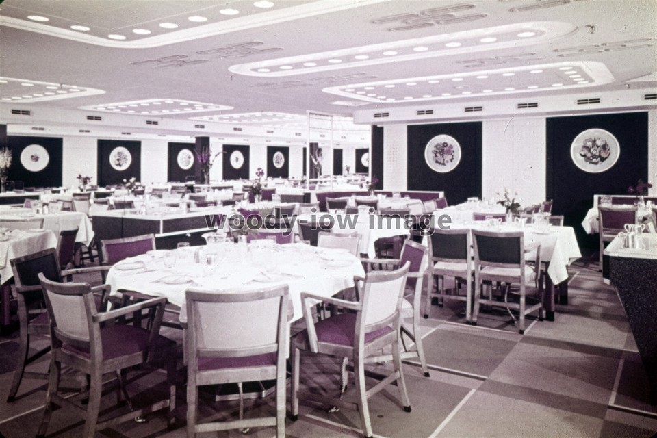 SQ0202 - Cunard Liner - Ivernia , Tourist Class Dining Room - photograph... - $2.72
