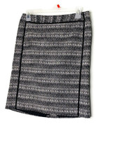Liz Claiborne Petites Sz 4P Pencil Skirt Black White Tweed Pattern Black... - $21.46