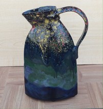 C. SCHAFER Handmade Multi-Color Home Decor Ceramic Pitcher Vase  - £31.64 GBP