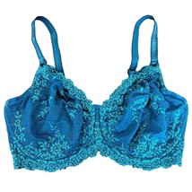Wacoal Embrace Lace Underwire Women&#39;s Bra Sz 38DDD #65191 Teal Blue - £26.62 GBP