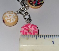 Donut Keychain #2 Clip On Donut Frosted Sprinkles Jelly Accessory Gift - $9.00