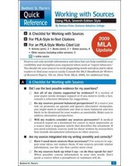 WORK WITH SOURCES USING MLA WITH 2009 MLA UPDATE: A By Barbara Fister - $308.71 MXN