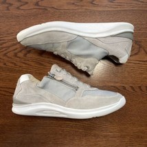 Ganter Helen Sneaker Womens 6 Light Gray Suede Side Zip Shoe 1512883817 ... - $38.10