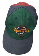 90s Vintage HARD ROCK CAFE PARIS Snapback Hat Cap Tri Color Block Navy R... - £20.22 GBP