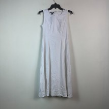 Alfani Women Petite 6P Bright White Sleeveless A Line Knee Length Dress NWT BU46 - £46.22 GBP