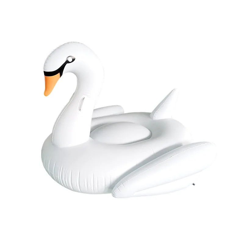 Inflatable swan pool floating mount adult riding air cushion swimming ri... - $58.48