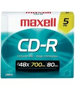 Maxell 648220 700MB 80-Minute CD-Rs (5 pk) - $35.53