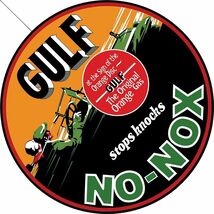 Gulf No-Nox 14" Round Metal Sign - $39.95