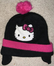 Hello Kitty Stocking Cap / Beanie, with Pom-Pom, Girl&#39;s Hat - £9.02 GBP