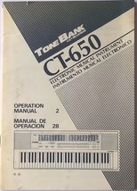 Casio CT-650 Casiotone Tone Bank Electronic Keyboard Original Owner&#39;s Manual. - £23.48 GBP