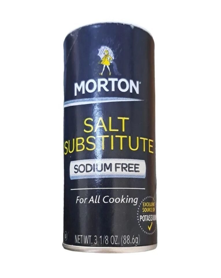 Morton Salt Substitute for Sodium Restricted Diet 3 1/8 oz table shaker low free - $14.84