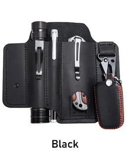 Leather Belt Bag Handmade EDC Leather Case Outdoor Portable Tool Sheath Outdoor  - £131.94 GBP