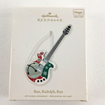 Hallmark Keepsake Christmas Ornament Guitar Run Rudolph Run Magic Sound New 2010 - £31.61 GBP