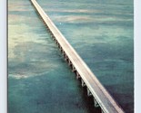Aerial View Seven Mile Bridge to  Key West Florida FL UNP Chrome Postcar... - $2.92