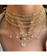 18K Gold Plated Butterfly Stacking Clavicle Chain Necklace - $184.89 MXN+