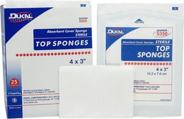 50 Absorbent Cover Sponges 4&quot; x 3&quot; for Wound Care - £6.89 GBP